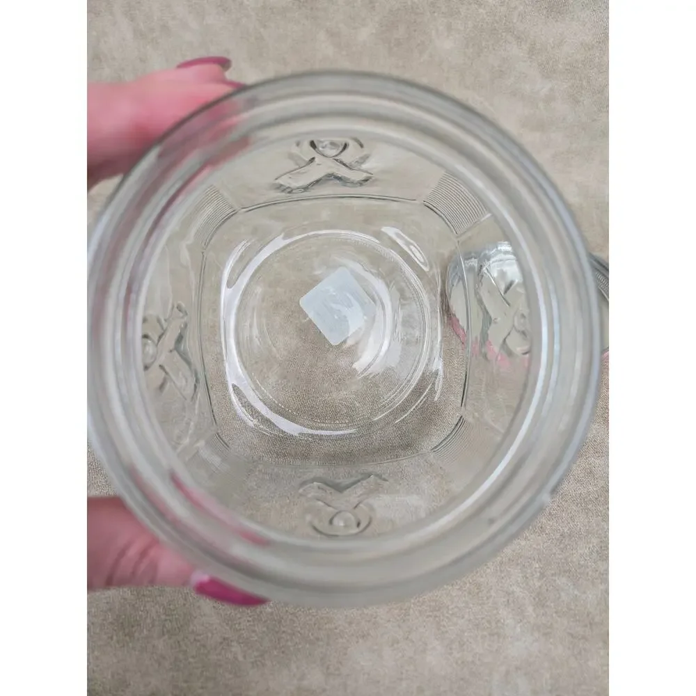 Glass Cookie Jar Breast Cancer Awareness Hope